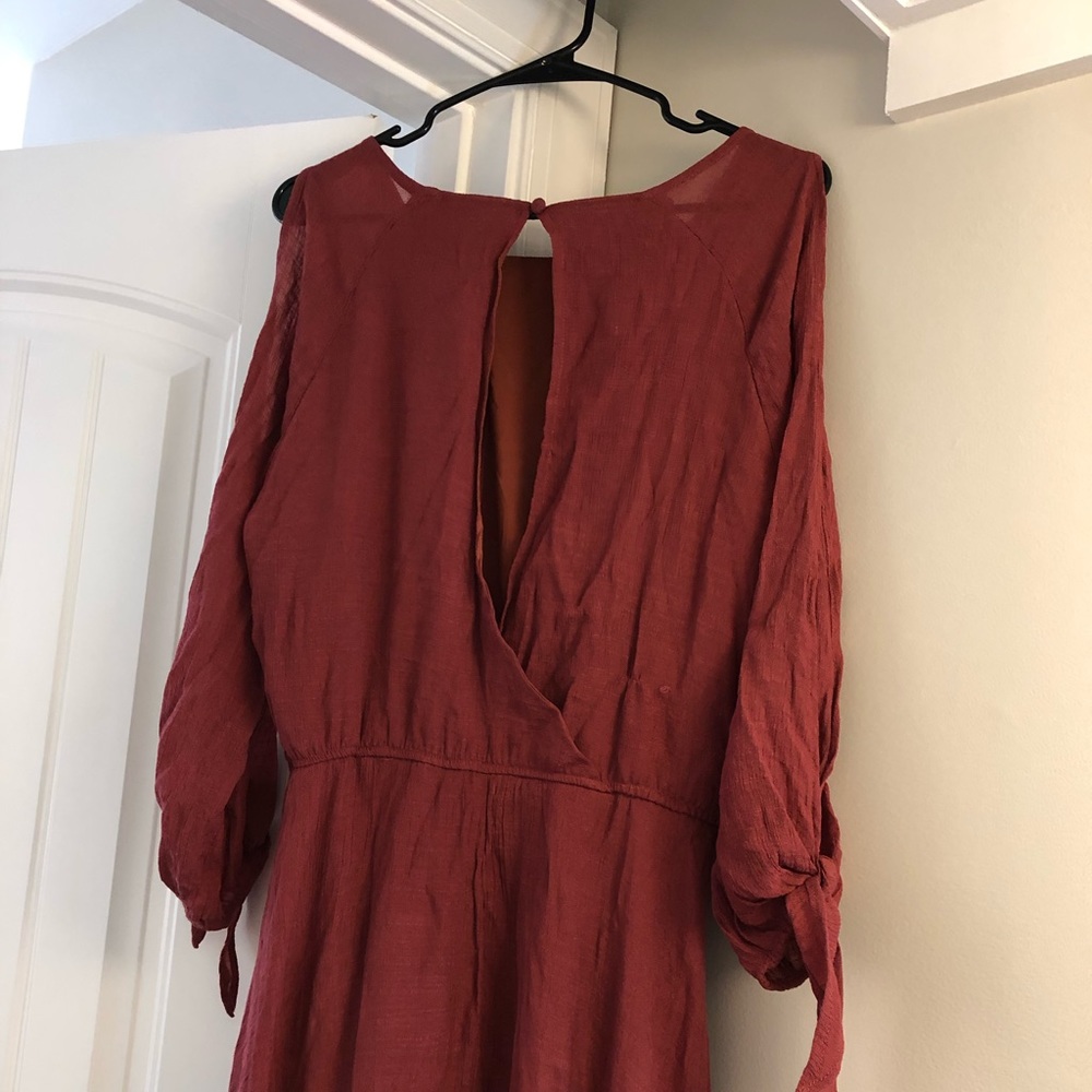 NWOT! Joyfolie Neveah Dress in Brick - Picture 12 of 13